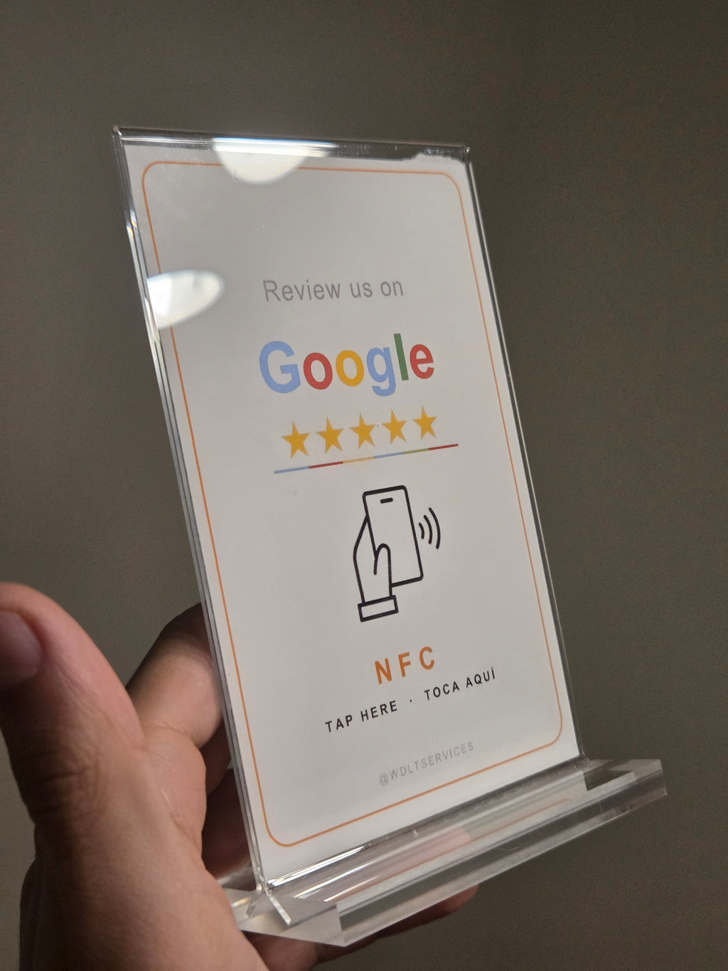 NFC Google Review Stand
