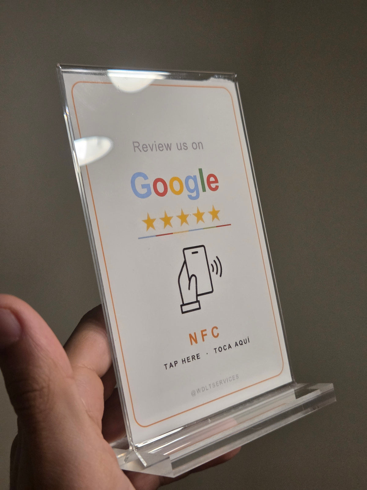 NFC Google Review Stand