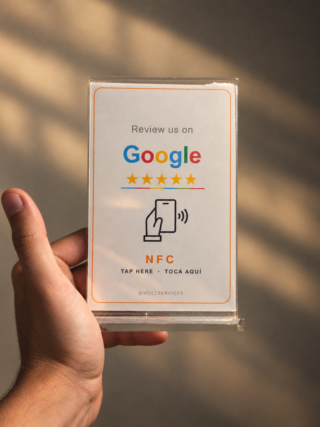 NFC Google Review Stand